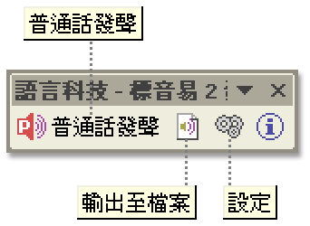 《發聲插件》工具列